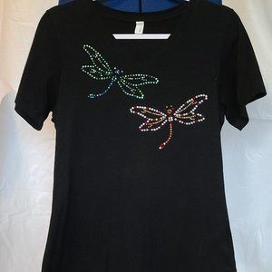 Womens t-shirt with Swarovski Crystal's